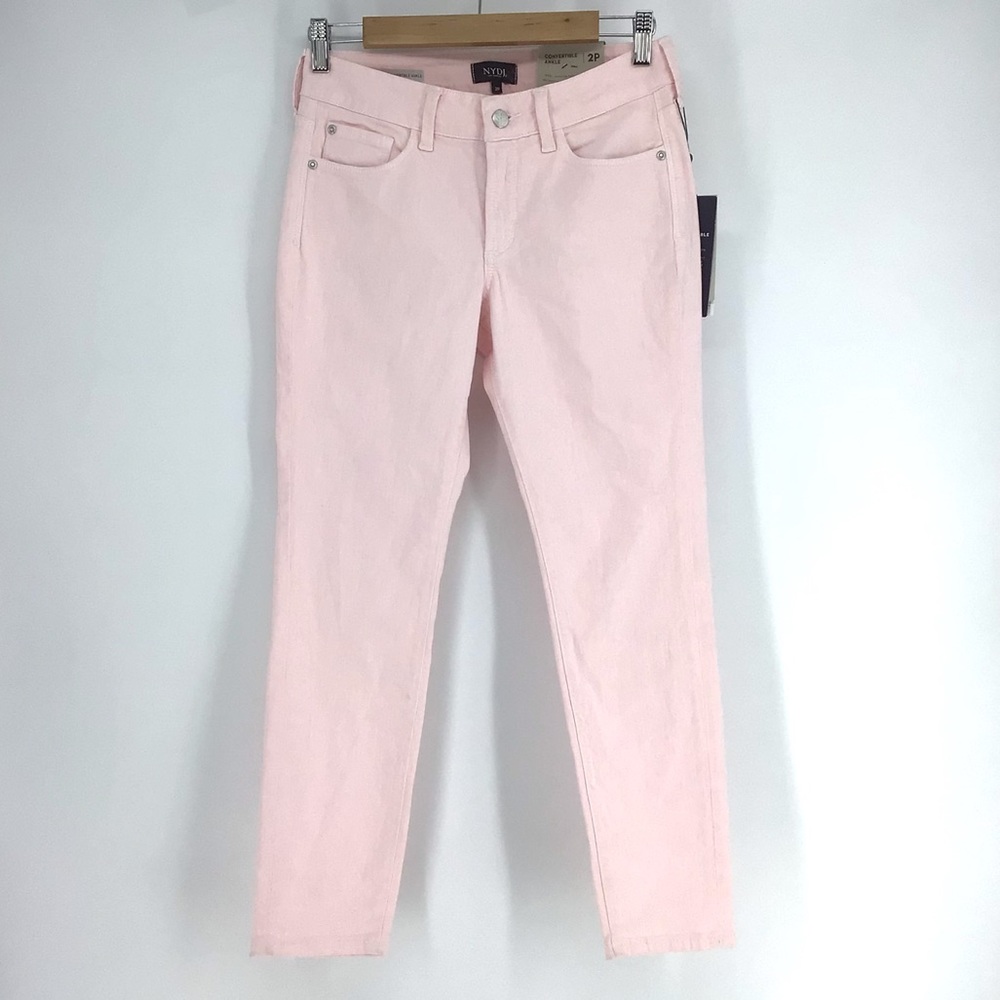 NYDJ Alina Convertible Ankle Light Pink Jeans NWT